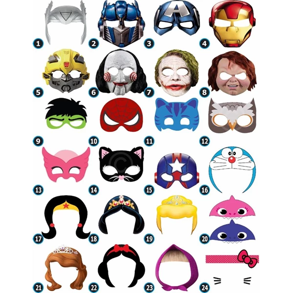 Child Character Face Protection Equipment 28 cm x length 21cm